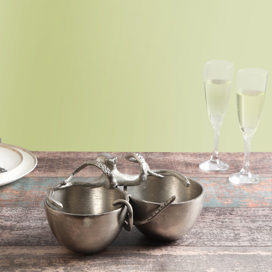 Metal Octopus Shape Nut bowl