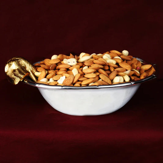 Stainless Steel With Elephant Motif Bowl 11'