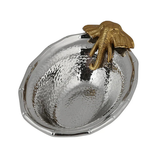 Stainless Steel With Elephant Motif Bowl 11'