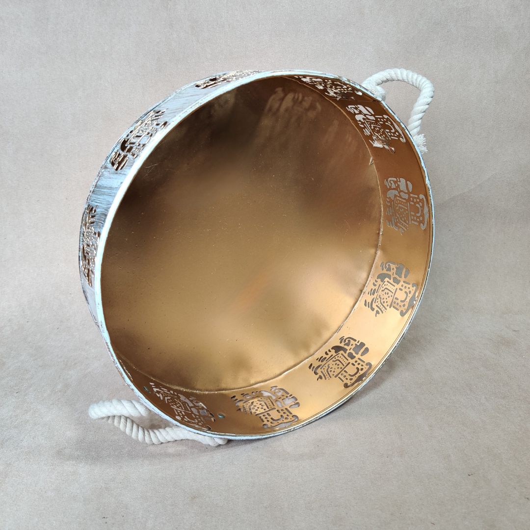 Round Basket - Elephant Cut