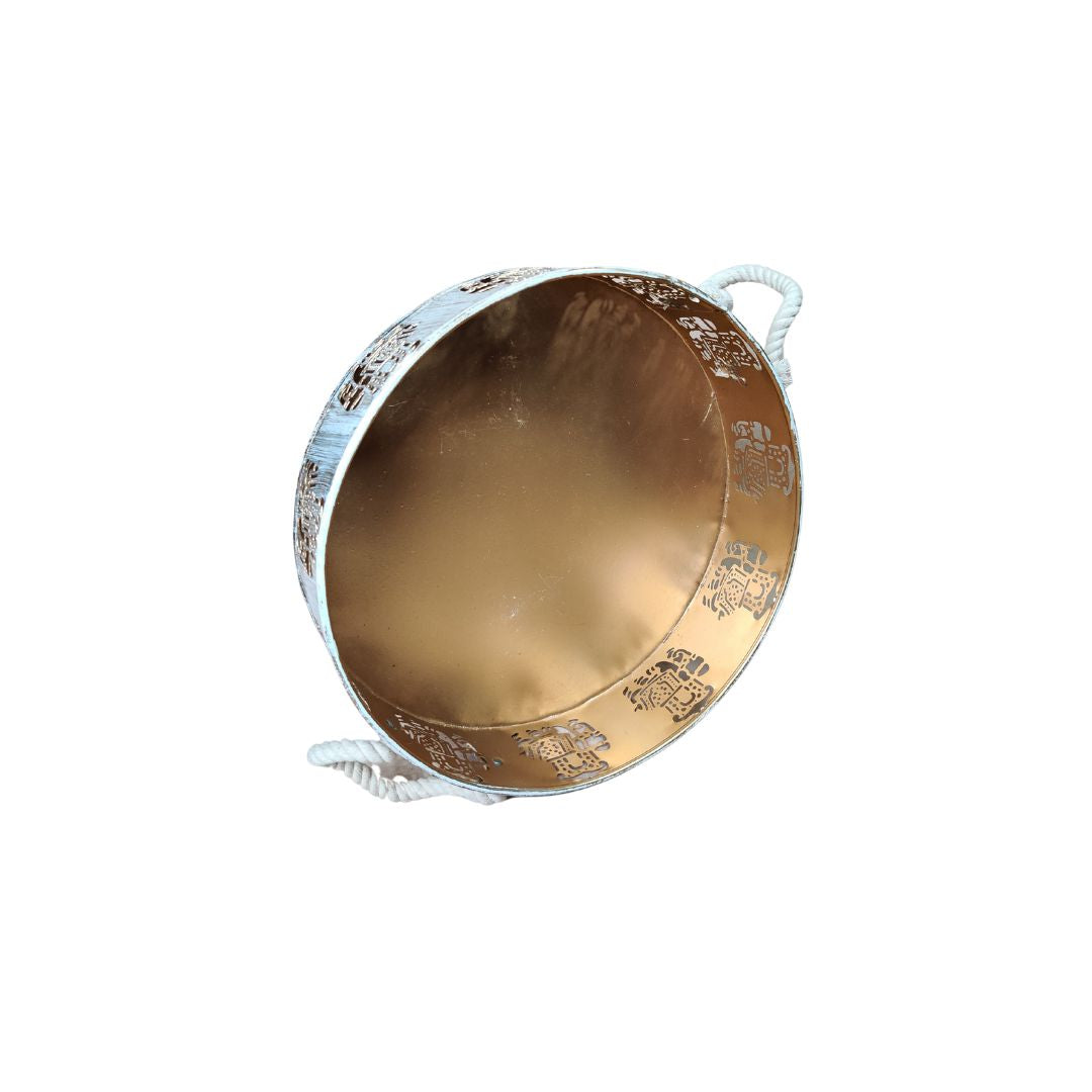 Round Basket - Elephant Cut